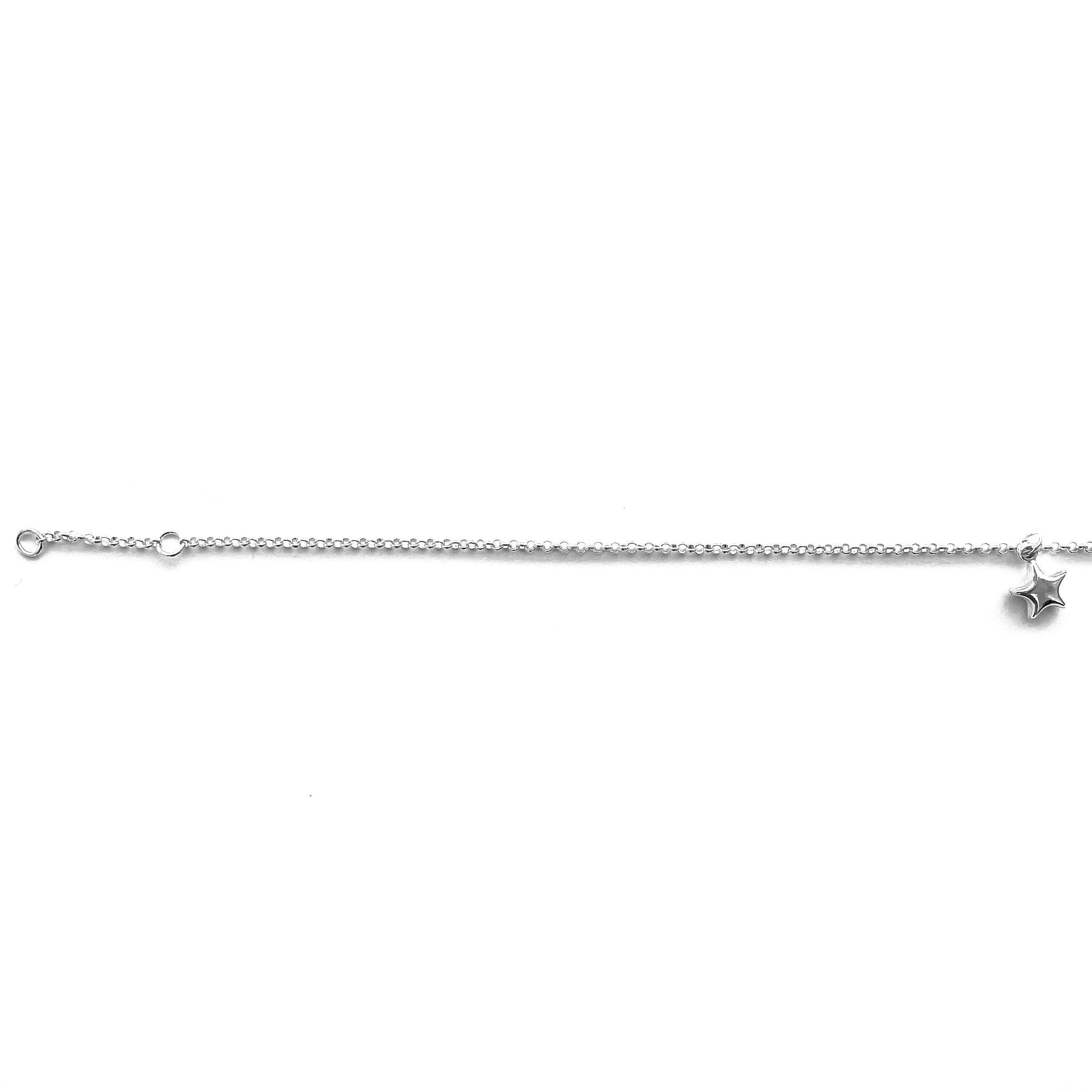 Sterling Silver Star Anklet SA9004 - Minar Jewellers