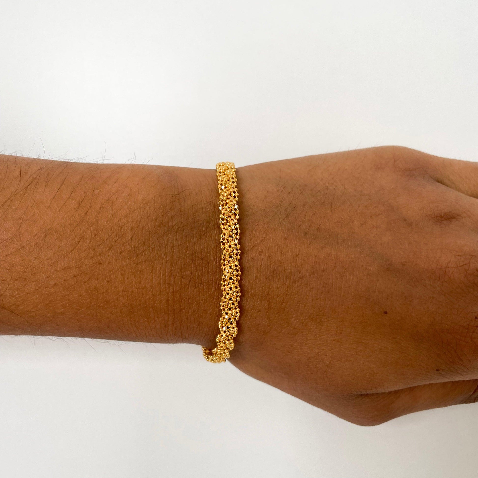 22ct Gold Ribbon Style Bracelet LBR-2820 - Minar Jewellers