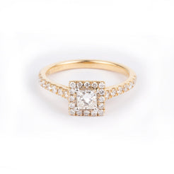 18ct Yellow Gold Cluster Diamond Ring LR-1264 - Minar Jewellers