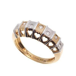 18ct Two Tone Gold Diamond Dress Ring LR-1856 - Minar Jewellers