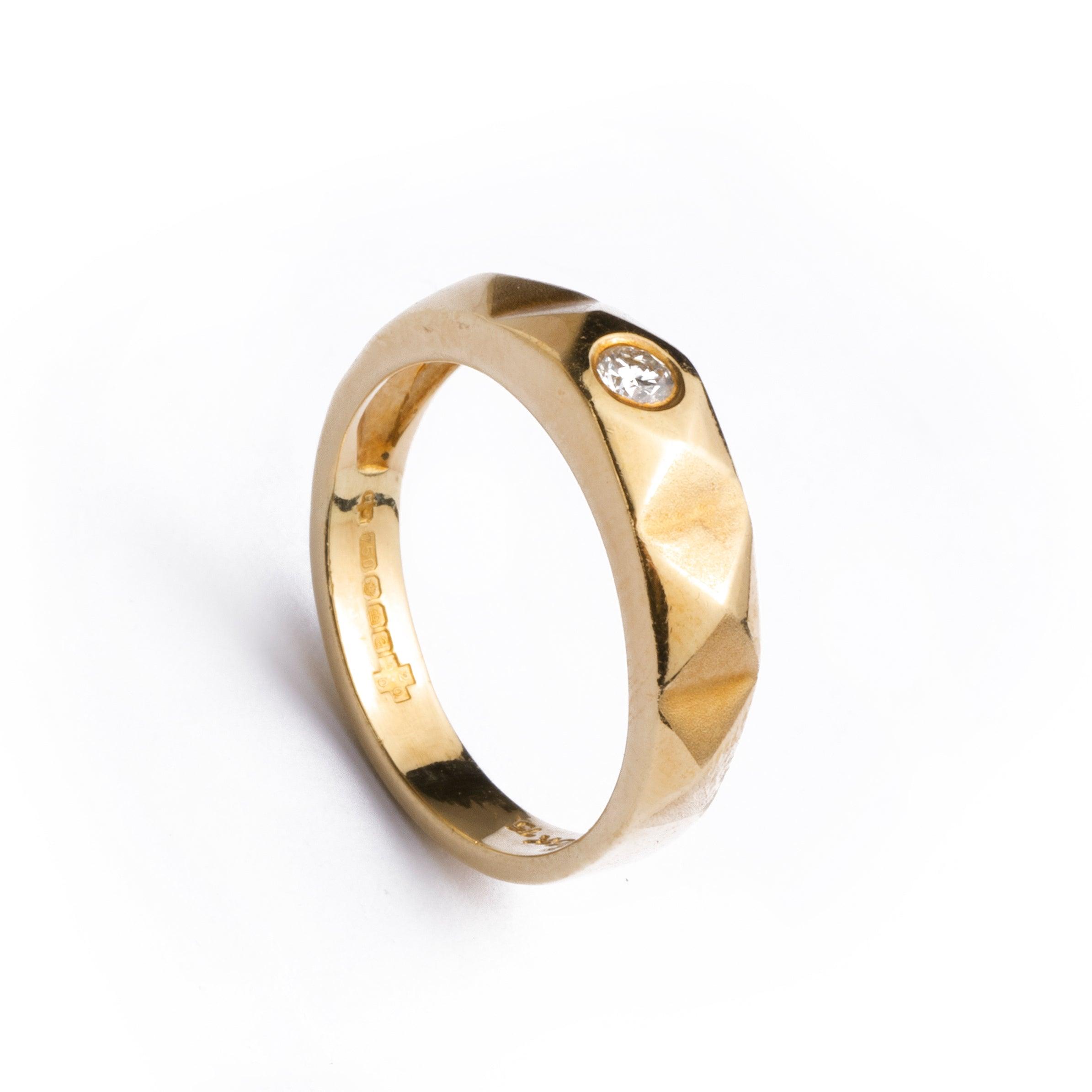 18ct Yellow Gold Diamond Ring LR-1875 - Minar Jewellers