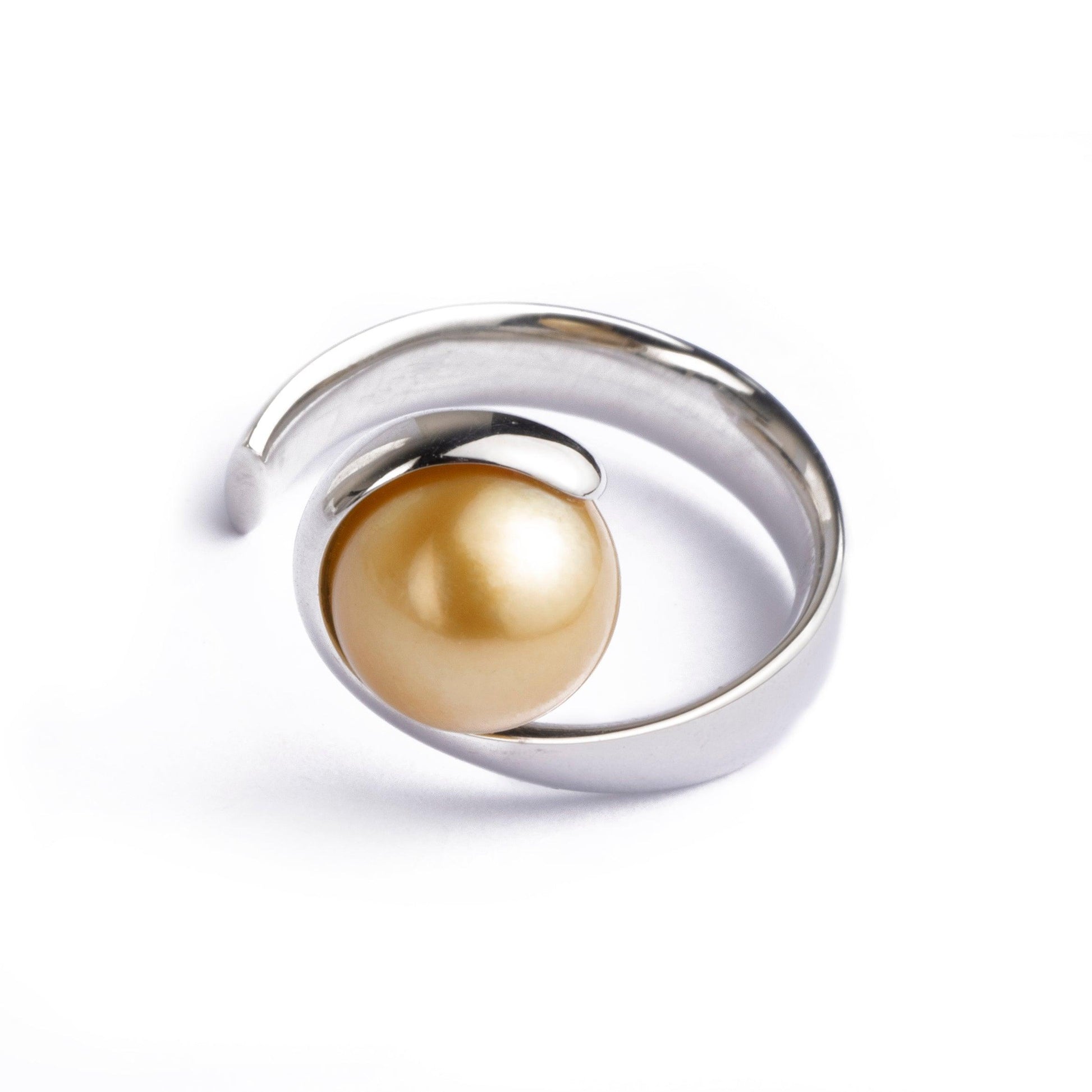 Platinum Pearl Designer Ring LR-2193 PS - Minar Jewellers