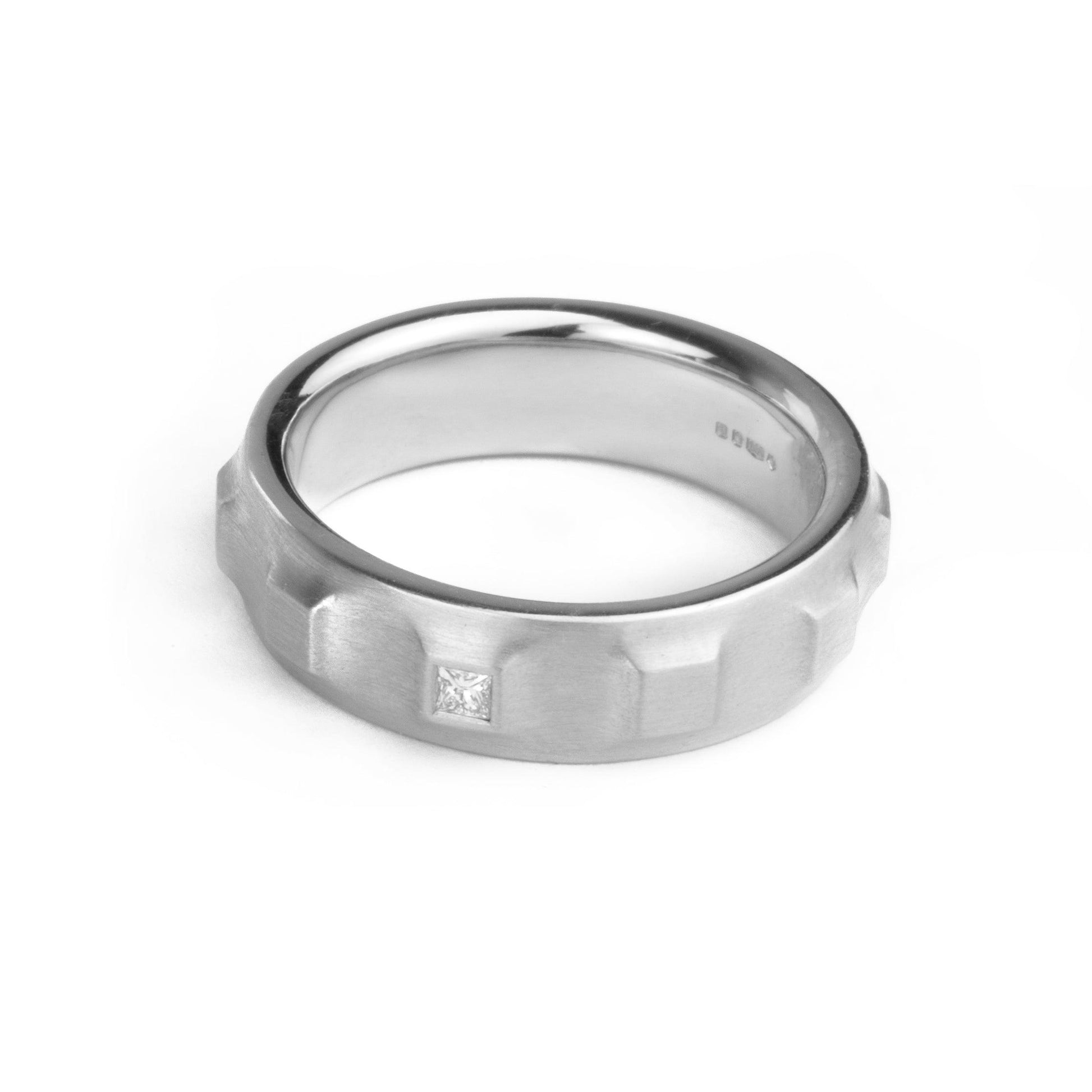 Platinum Princess Cut Diamond Designer Eternity Ring 2196 PS - Minar Jewellers