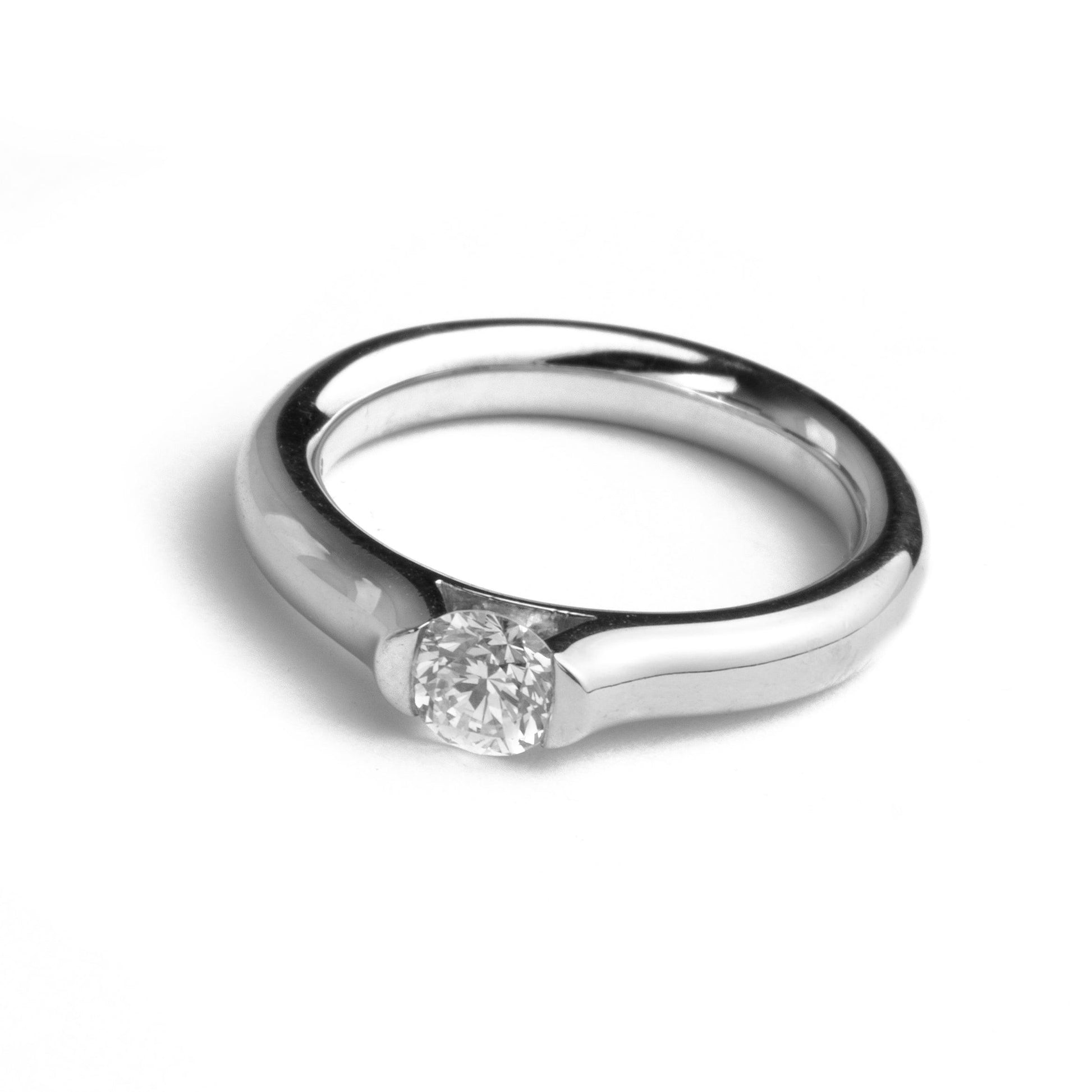 Platinum Tension Set Diamond Designer Ring LR-2199 - Minar Jewellers