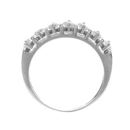 18ct White Gold Cubic Zirconia Half Eternity Ring LR-2421 - Minar Jewellers