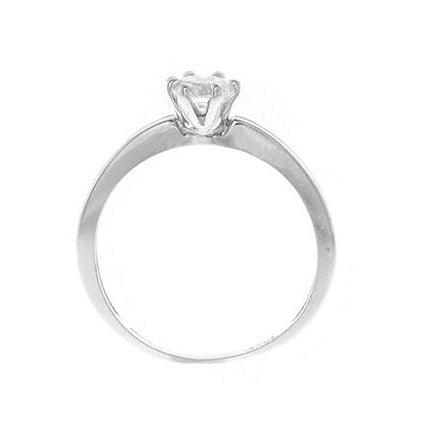 18ct White Gold Cubic Zirconia Engagement Ring (2.2g) LR-2442