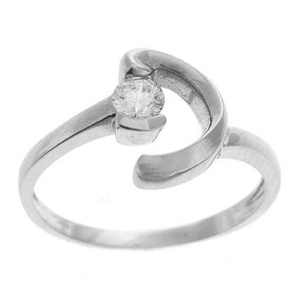 18ct White Gold Dress Ring set with Cubic Zirconias (LR-2534)