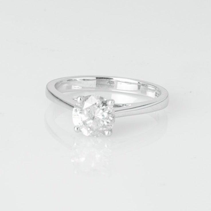 18ct White Gold Diamond Engagement Ring LR-2856