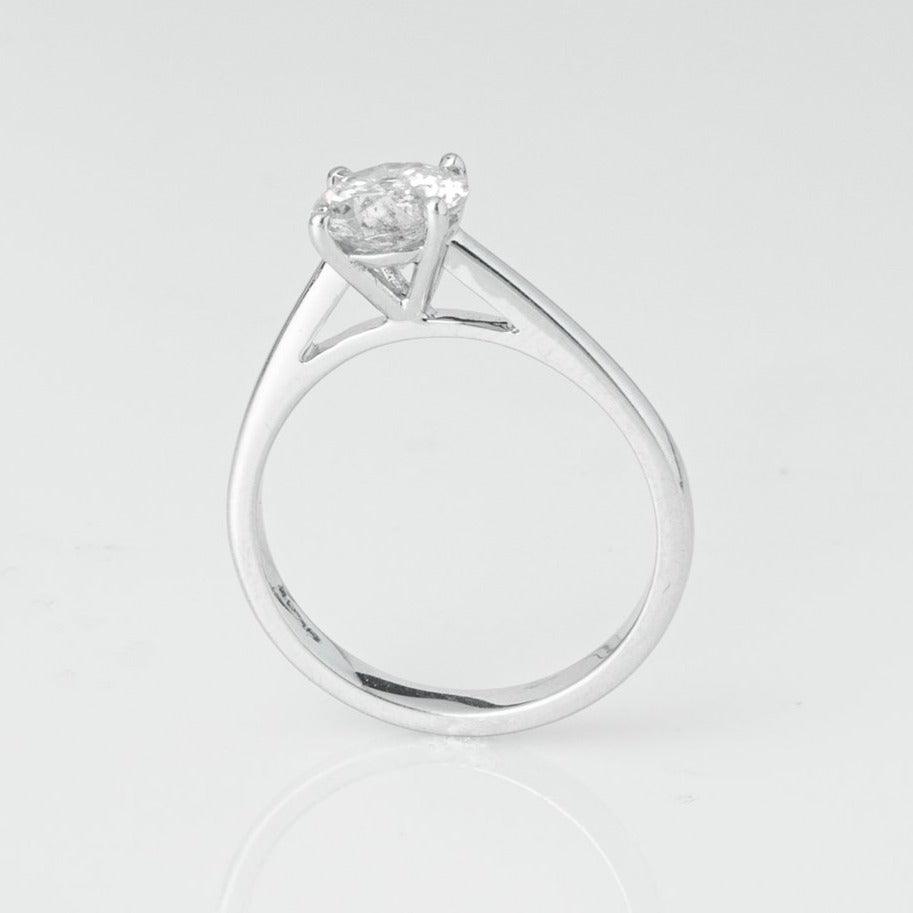18ct White Gold Diamond Engagement Ring LR-2856 - Minar Jewellers