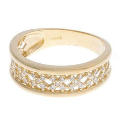 18ct White / Yellow Gold Cubic Zirconia Dress Ring, Minar Jewellers - 1
