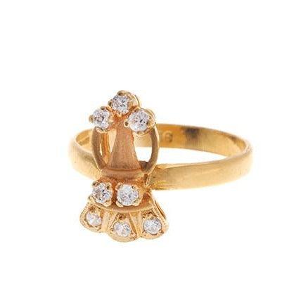 22ct Yellow Gold Cubic Zirconia Dress Ring (LR-4193_A)