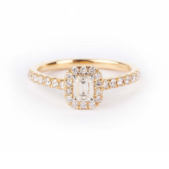 18ct Yellow Gold Cluster Diamond Ring LR-6256 - Minar Jewellers