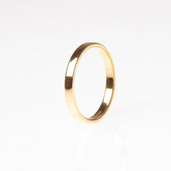 18ct Yellow Gold Flat Shape Wedding Band 7814 - Minar Jewellers