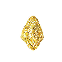 22ct Gold Filigree Dress Ring LR-7818 - Minar Jewellers