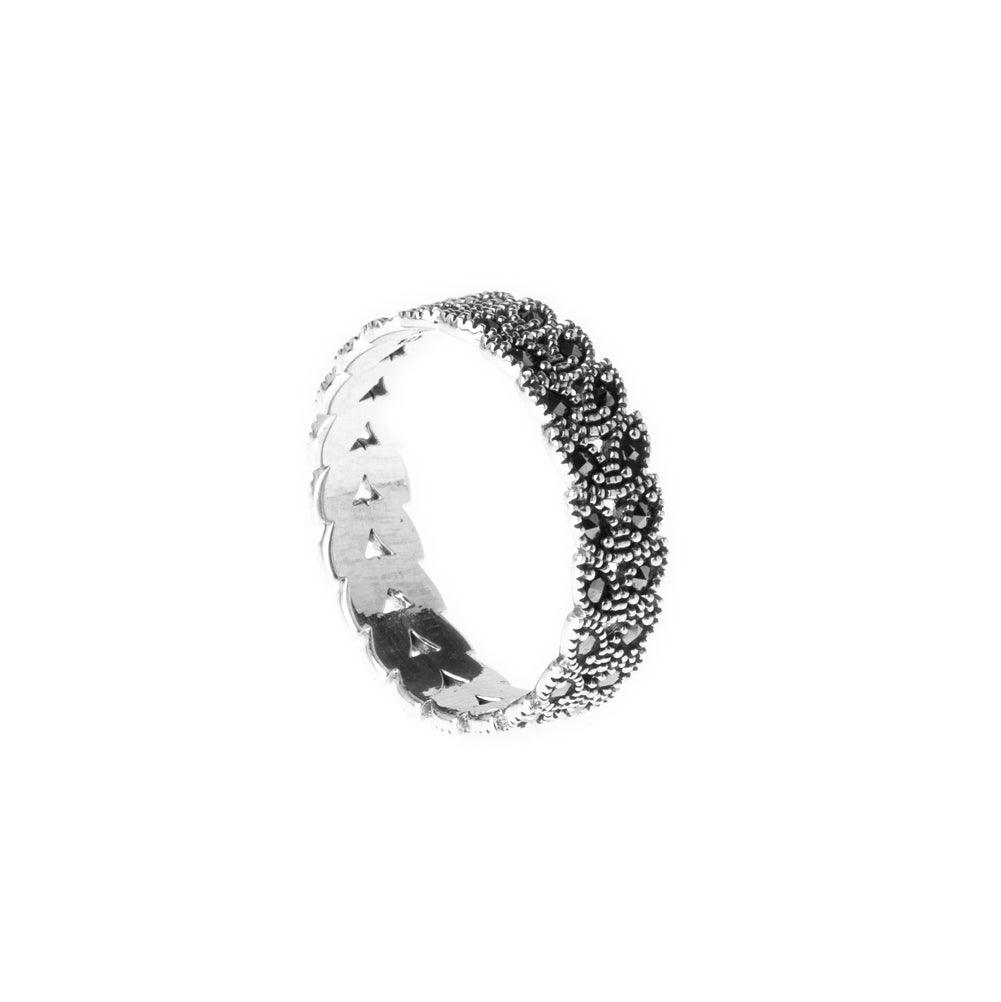 Sterling Silver Eternity Ring set with rhinestones LR-7932 - Minar Jewellers