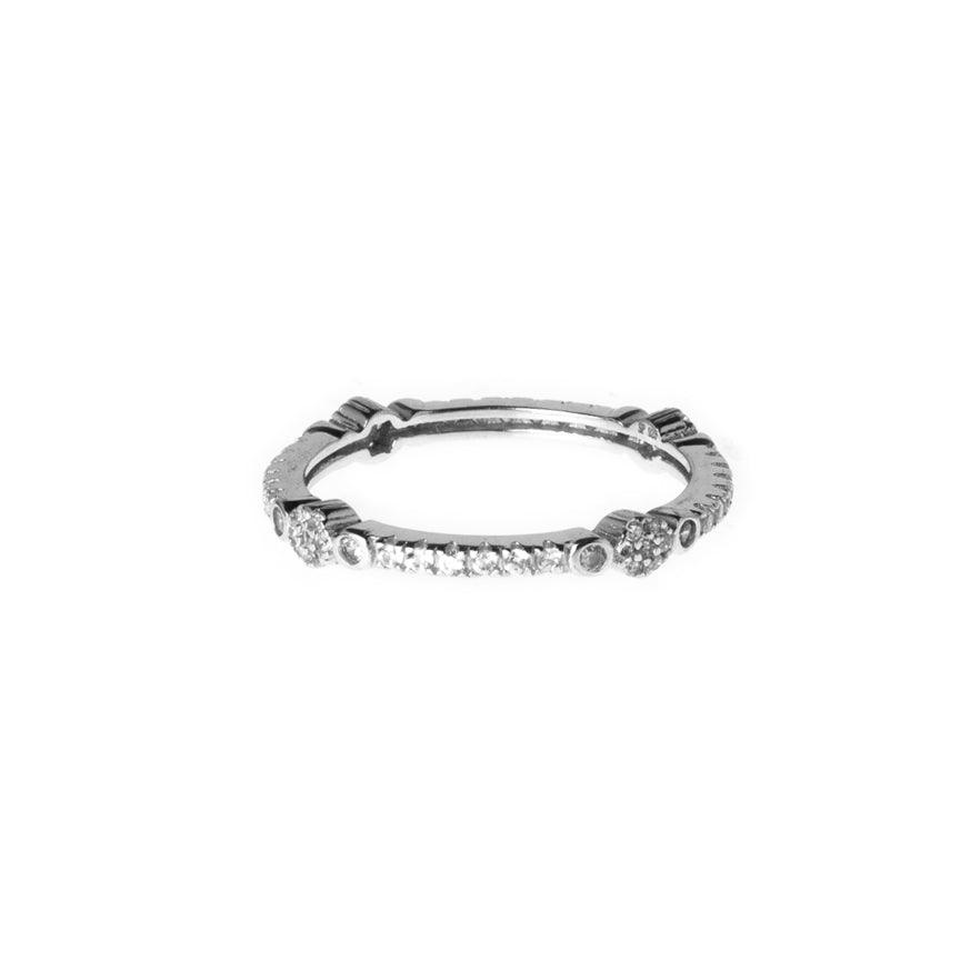 Sterling Silver Eternity Ring set with Cubic Zirconias LR-7938