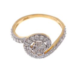 22ct Gold Cubic Zirconia Dress Ring LR0059 - Minar Jewellers