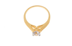 22ct Gold Cubic Zirconia Engagement Ring set with a Swarovski Zirconia LR0268 - Minar Jewellers