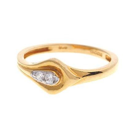 22ct Gold Cubic Zirconia Dress Ring LR15103