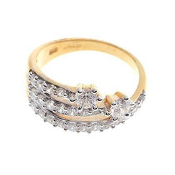 22ct Gold Swarovski Zirconia Dress Ring LR71265 - Minar Jewellers