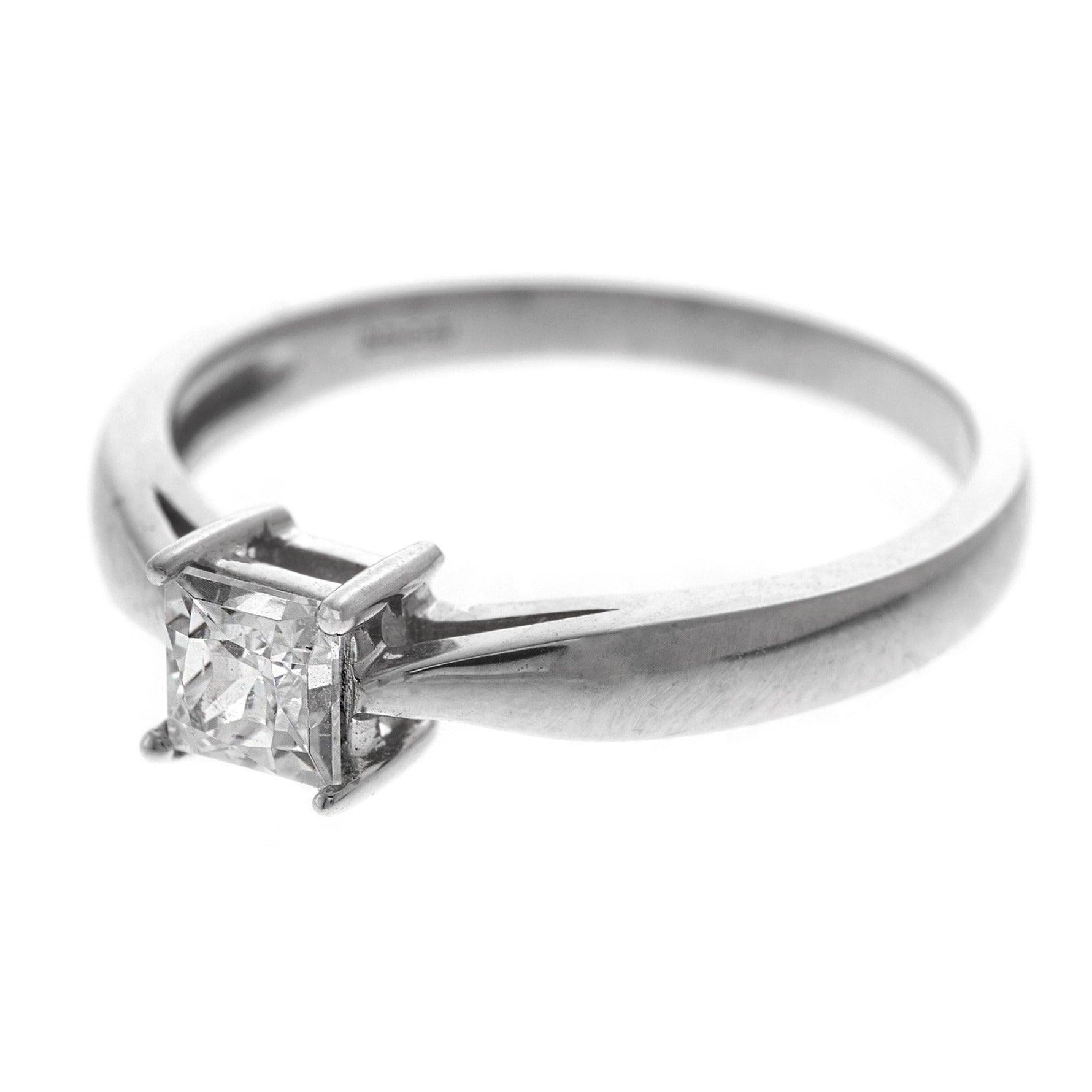 18ct White Gold Cubic Zirconia Engagement Ring (2.23g) LR9012 - Minar Jewellers