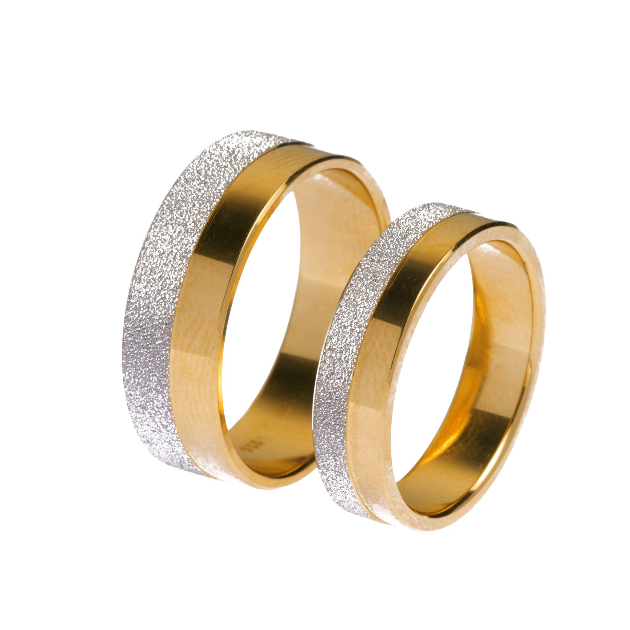 22ct Gold Ring with Sand Effect Rhodium Design LR/GR-8317