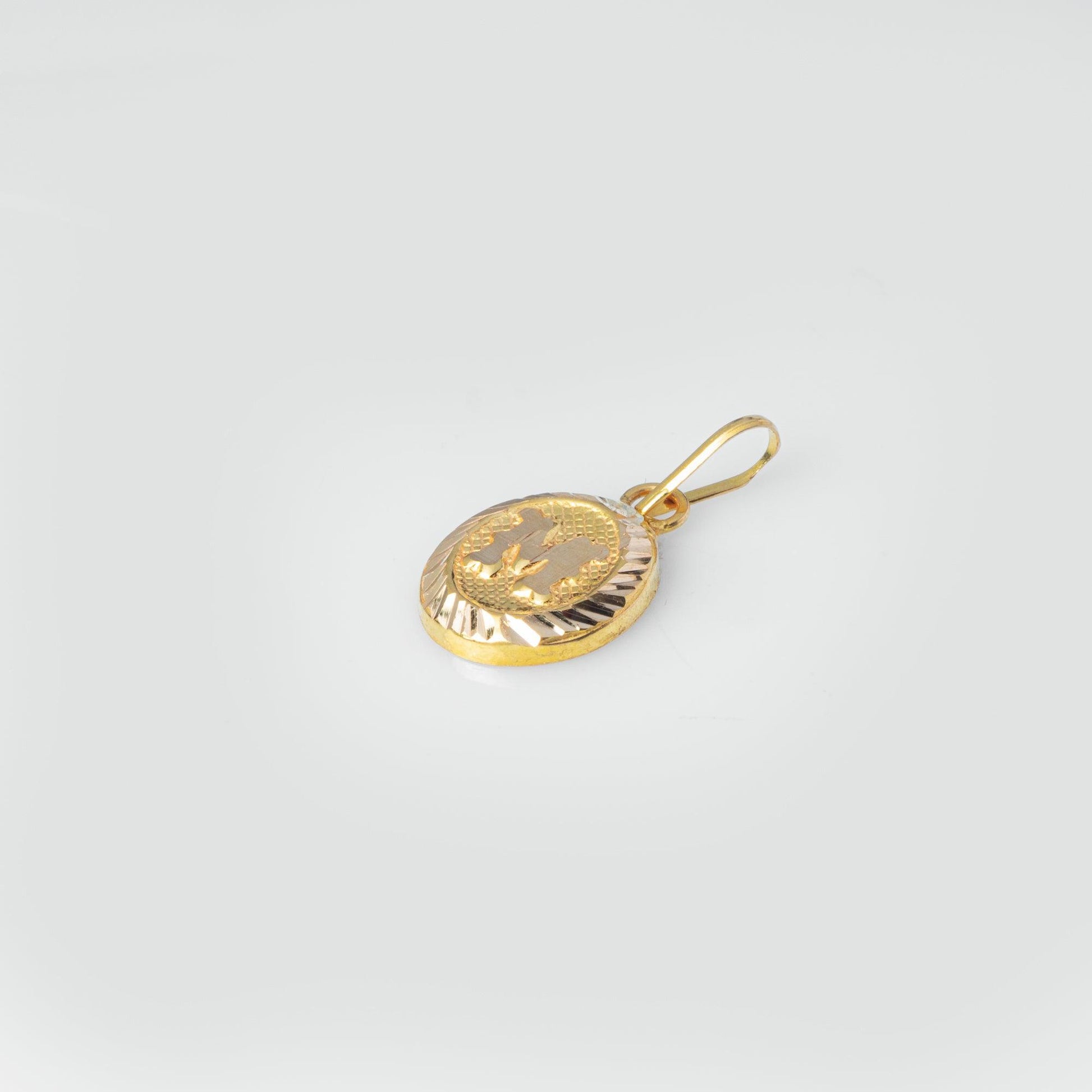 'M' 22ct Gold Initial Pendant P-7550 - Minar Jewellers