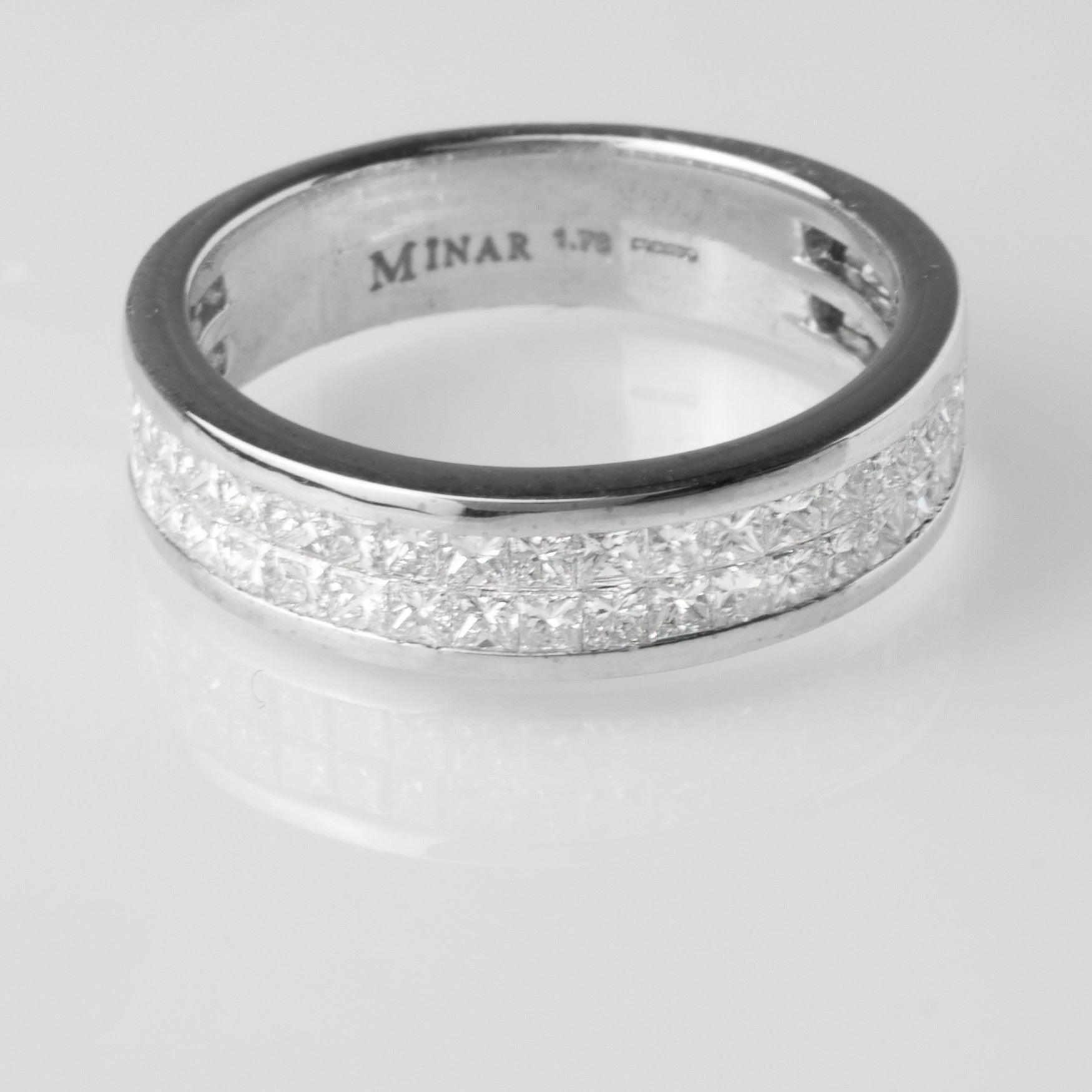 18ct White Gold Diamond Half Eternity Ring MCS2556 - Minar Jewellers
