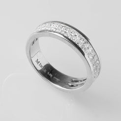 18ct White Gold Diamond Half Eternity Ring MCS2556 - Minar Jewellers