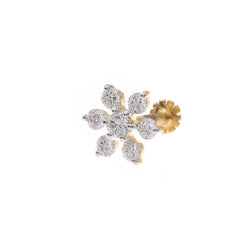 18ct Gold Cluster Diamond Screw Back Nose Stud MCS2789 - Minar Jewellers