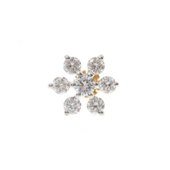 18ct Gold Cluster Diamond Screw Back Nose Stud MCS2789 - Minar Jewellers