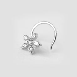 18ct Gold Diamond Cluster Wire Back Nose Stud MCS2809 - Minar Jewellers