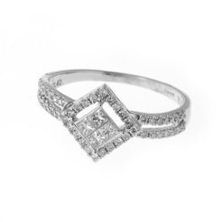 18ct White Gold Diamond Cluster Dress Ring MCS2830 - Minar Jewellers