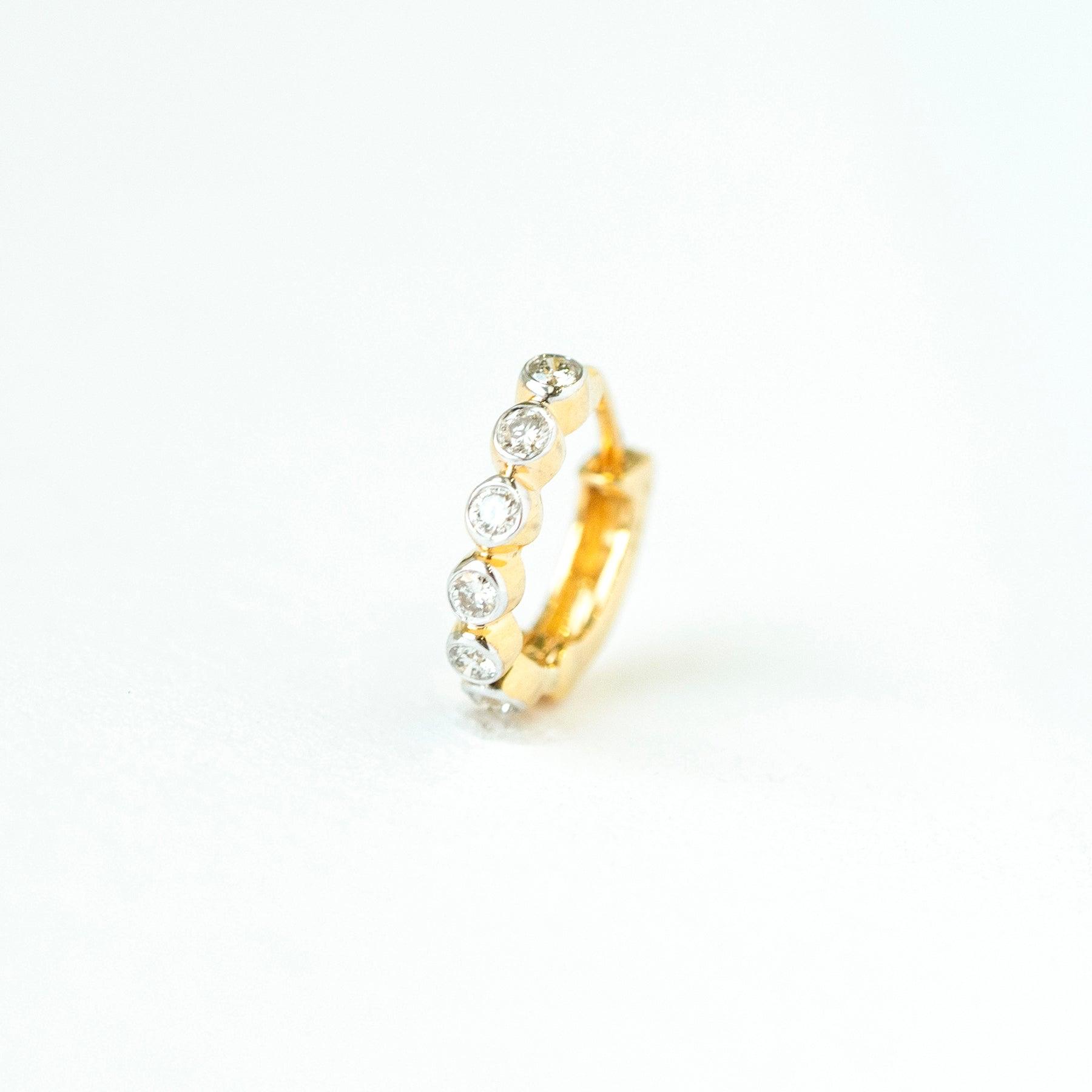 18ct Gold Diamond Nose Ring MCS3563