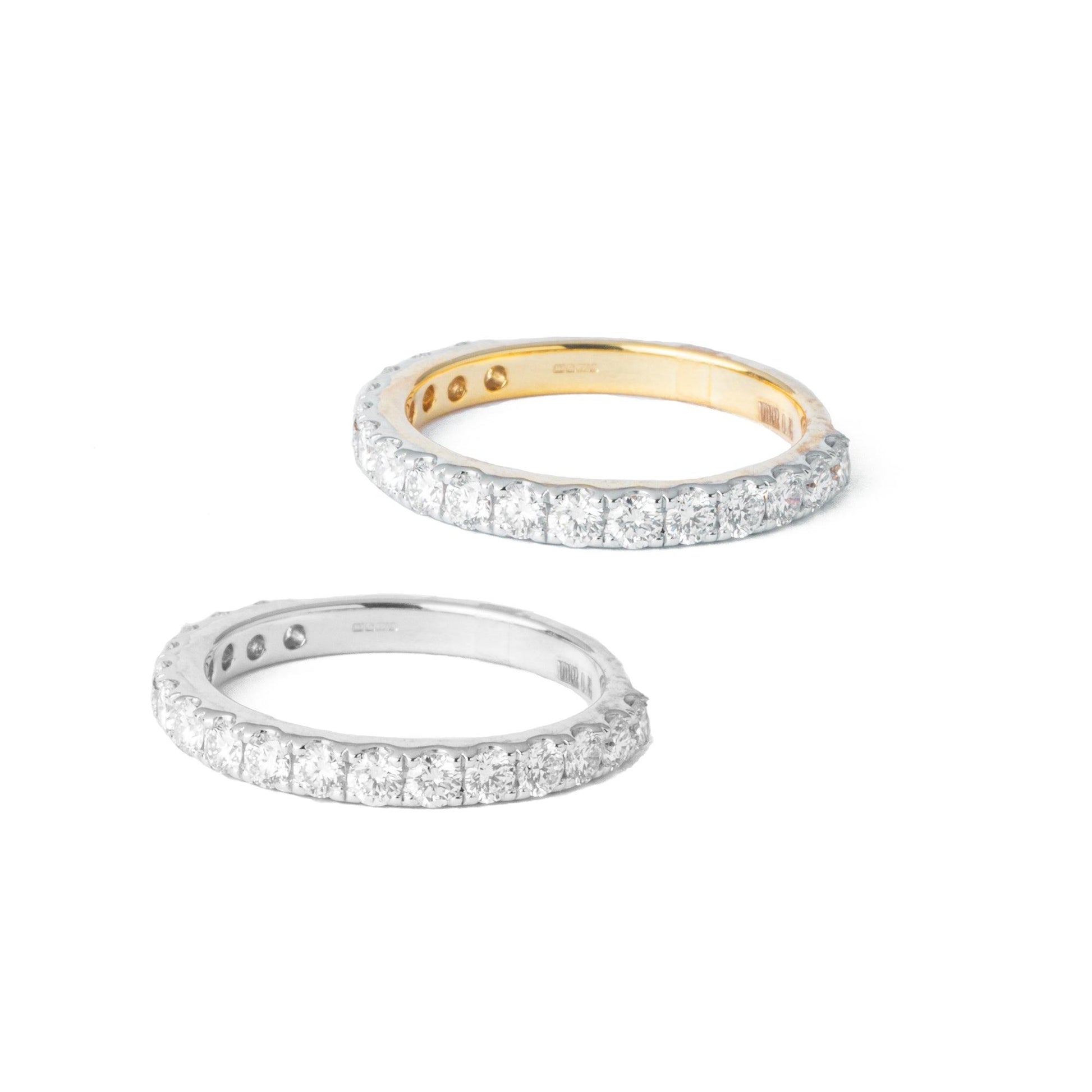18ct Yellow or White Gold Diamond Half-Eternity Ring MCS4291 - Minar Jewellers