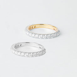 18ct Yellow or White Gold Diamond Half-Eternity Ring MCS4291 - Minar Jewellers