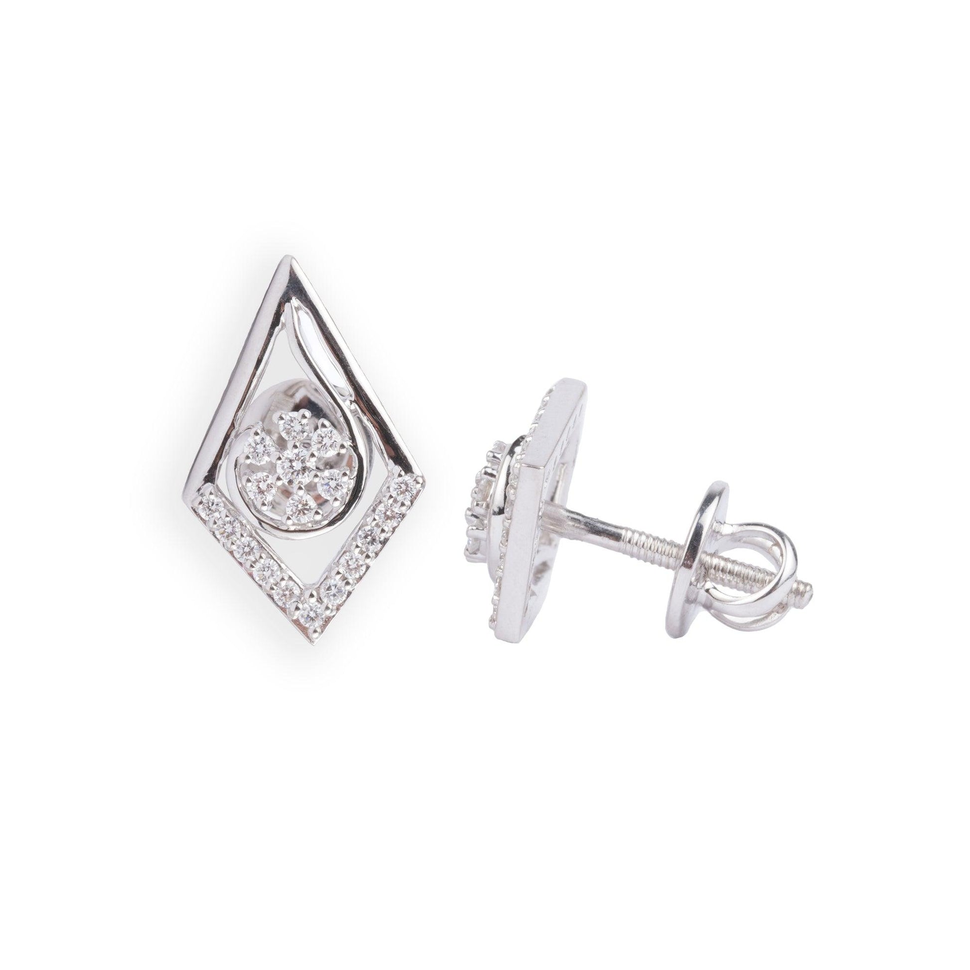 18ct White Gold Diamond Earrings (0.28ct) MCS4653 - Minar Jewellers