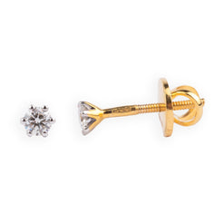 18ct Yellow/White Gold Diamond Ear Studs (0.19ct) MCS4687 - Minar Jewellers