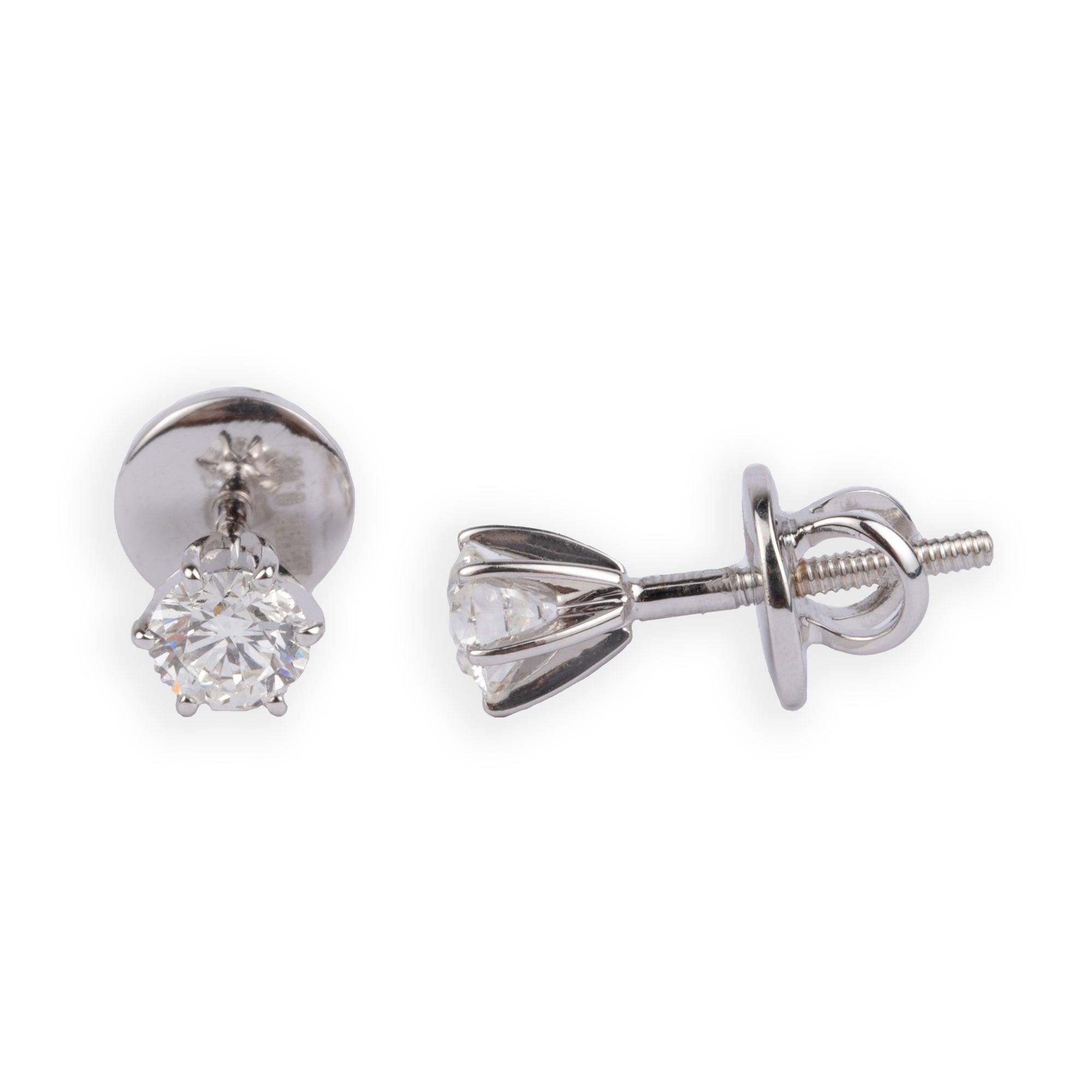 18ct White Gold Diamond Stud Earrings (0.54ct) MCS4703