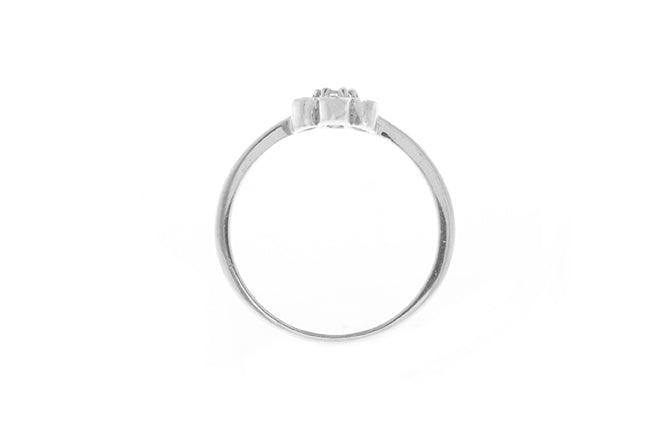 18ct White Gold Cubic Zirconia Dress Ring (2.5g) LR-2487 - Minar Jewellers