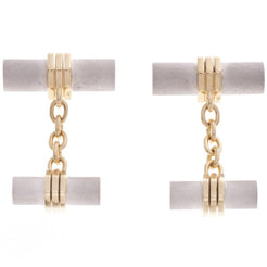 18ct White & Yellow Gold Men's Cufflinks, Minar Jewellers - 3