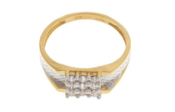 22ct Yellow Gold Cubic Zirconia Men's Ring, Minar Jewellers - 4