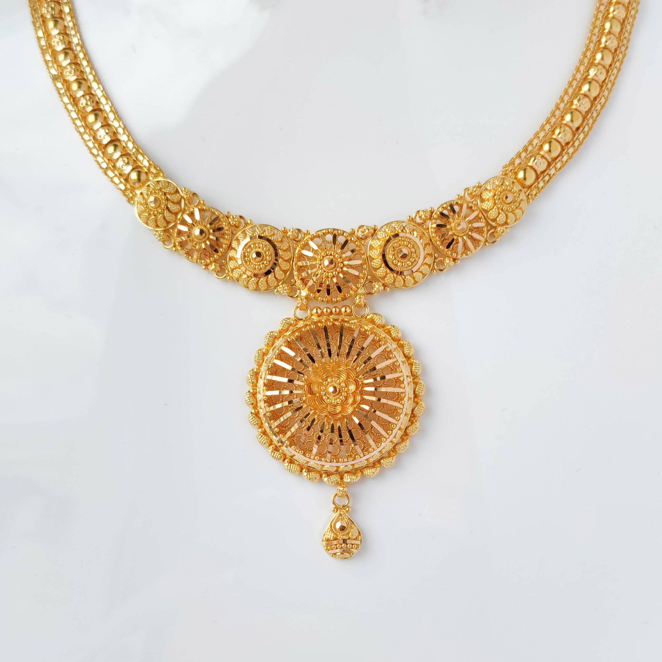 22kt gold chain necklace ethnic gold beads chain mala handmade | eBay