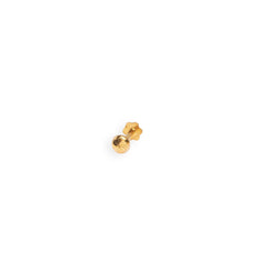 18ct Yellow Gold Screw Back Nose Stud with Diamond Cut Design (3mm - 5mm) NIP-7-900 - Minar Jewellers
