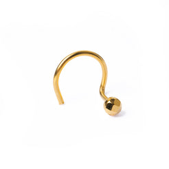 18ct Yellow Gold Nose Stud with Wire Back NS-2954b - Minar Jewellers