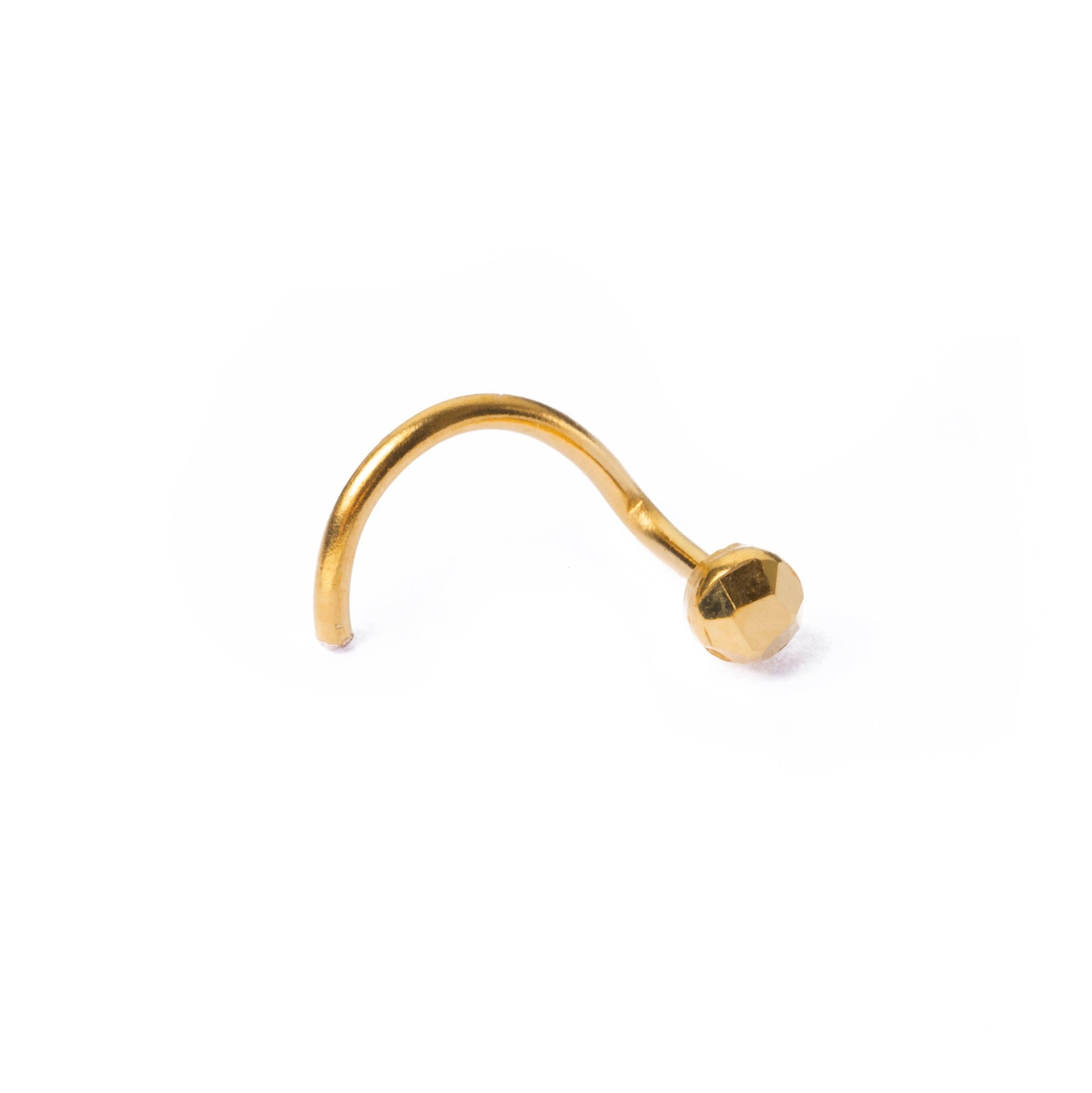 18ct Yellow Gold Nose Stud with Wire Back NS-2954b