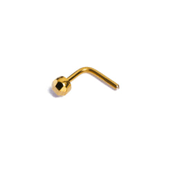 18ct Gold Nose Stud L Shape Back NS-2954b - Minar Jewellers