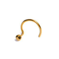 18ct Yellow Gold Nose Stud with Wire Coil Back NS-2954a - Minar Jewellers