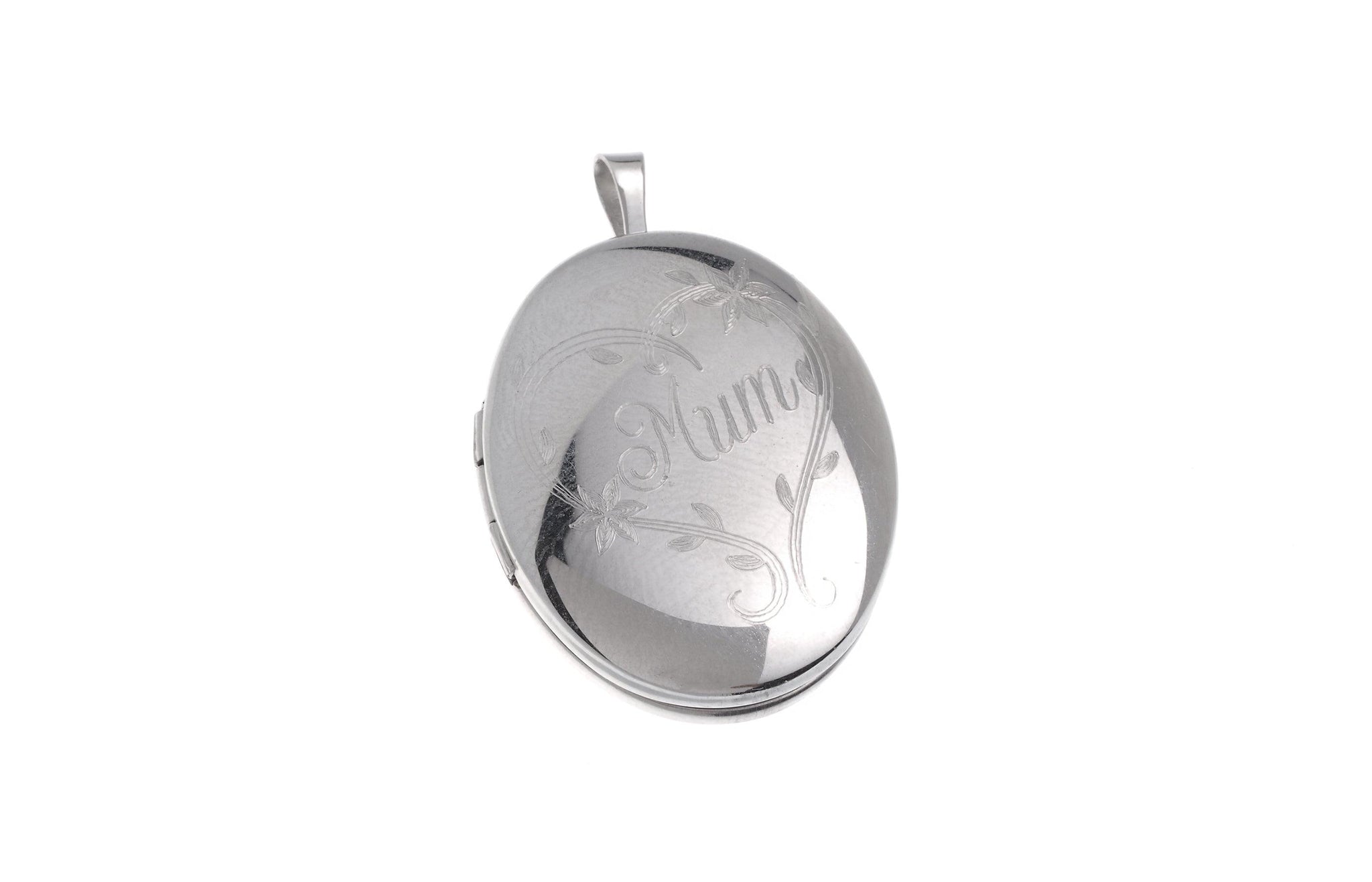 Sterling Silver 'Mum' Locket Pendant (P-5019)