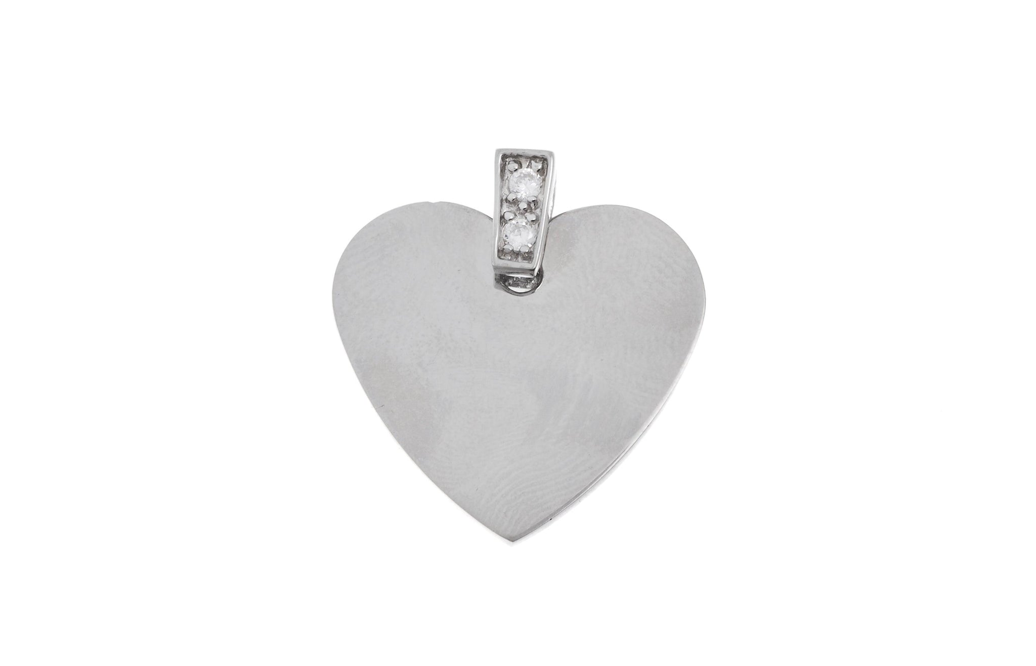 Sterling Silver Cubic Zirconia Heart Pendant (P-5021)